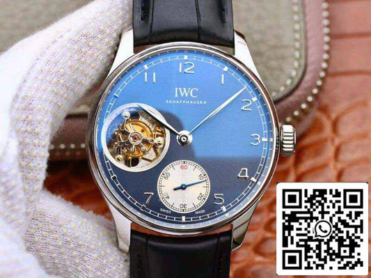 IWC Portugal Tourbillon IW546302 ZF Factory Đồng hồ nam 1:1 Phiên bản tốt nhất Mặt số màu xanh Tourbillon Thụy Sĩ